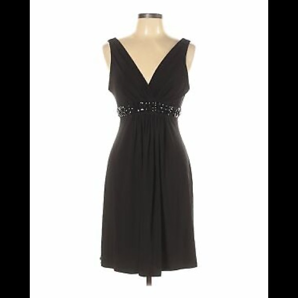 Windsor Beaded Waist Party Cocktails Dress 1/2 Black Tie Embellished Stretchy - Picture 2 of 15